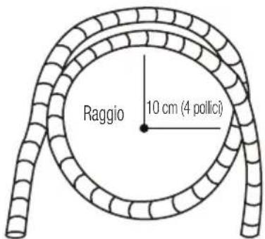 Raggio 10 cm (4 pollici)
