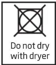 Do not dry with dryer