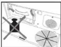 Diagram of a washing machine with fan and gear components (no text or labels)