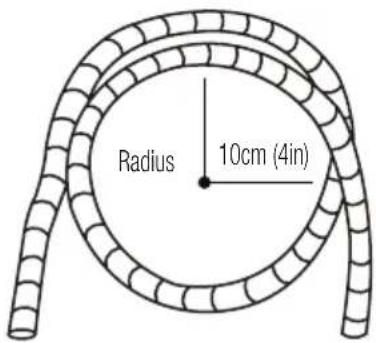 Radius 10cm (4in)