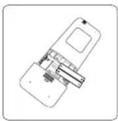 Line drawing of a mobile phone with internal components (no text or symbols)