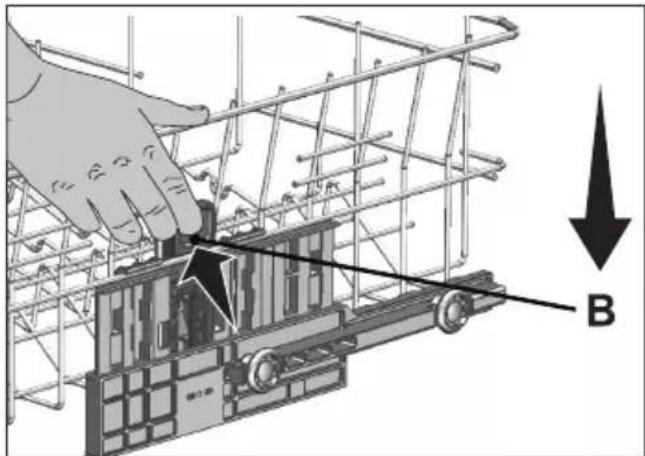 BEKO DIN48535 - Regolazione dell'altezza del cestello superiore - 2