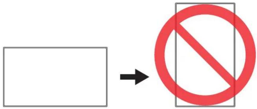 Diagram showing a blank rectangle transforming into a red prohibition symbol with a diagonal arrow