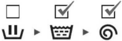 Icon set with selection symbols: blank, checkmark, and refresh icon