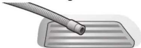 Illustration of a threaded rod inserted into a flat sheet of material (no text or symbols)