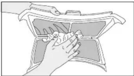 INDESIT C YD 84D IT - Filtri per lanugine (filtri interni ed esterni) / Pulizia della superficie interna dell'oblò di caricamento - 3