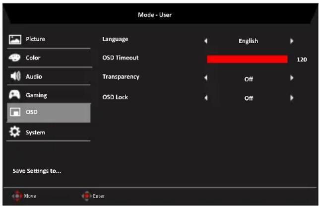 ACER VG240YX1 - OSD - 1