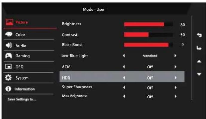 ACER VG270UP3 - HDR 功能 - 2