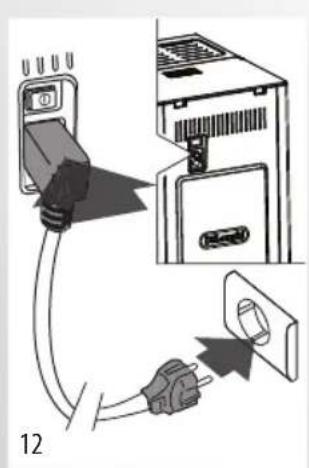 Diagram showing cable installation process with labeled components and connection point