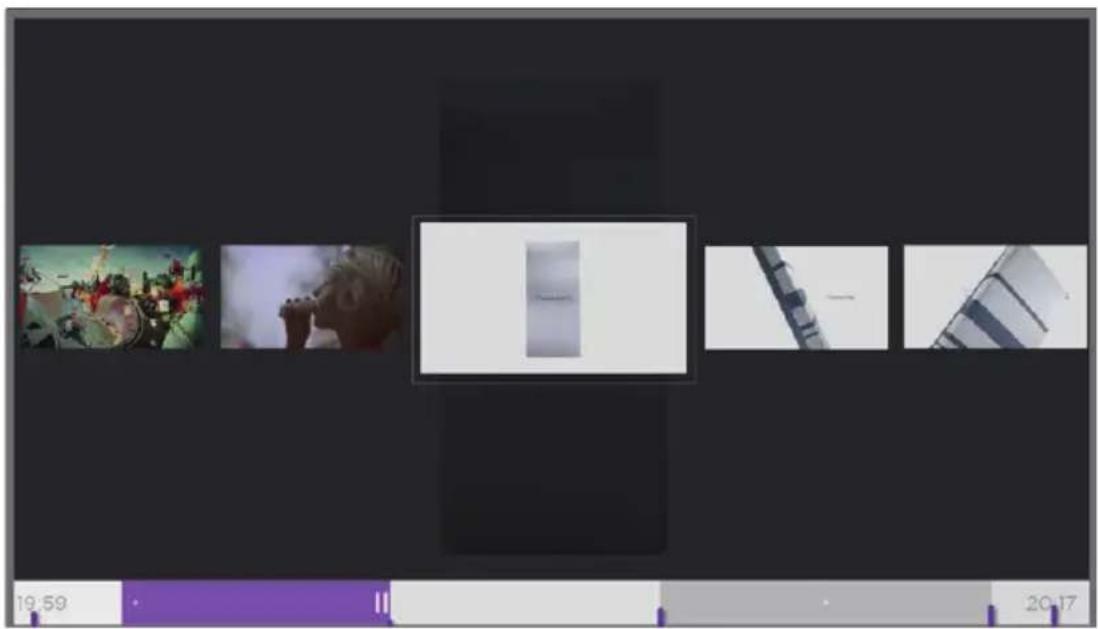 Collage of five video thumbnails showing a person drinking from a bottle, with no visible text or symbols in the main visual elements.