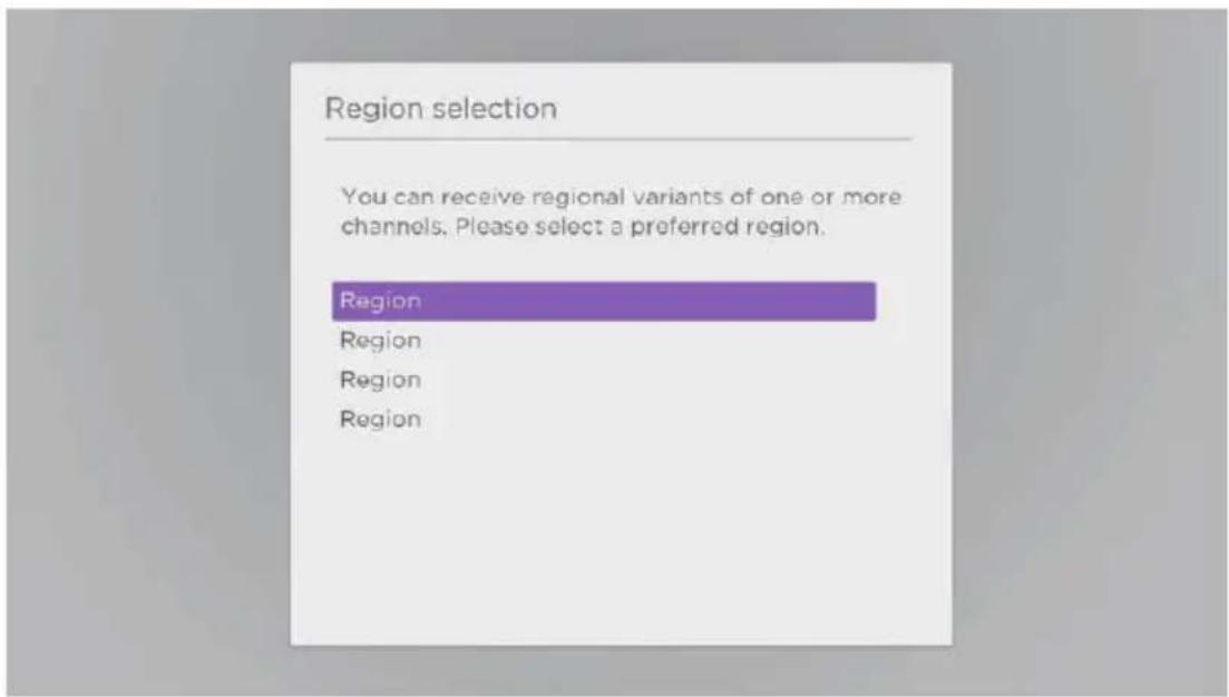 Region selection You can receive regional variants of one or more channels. Please select a preferred region. Region Region Region Region