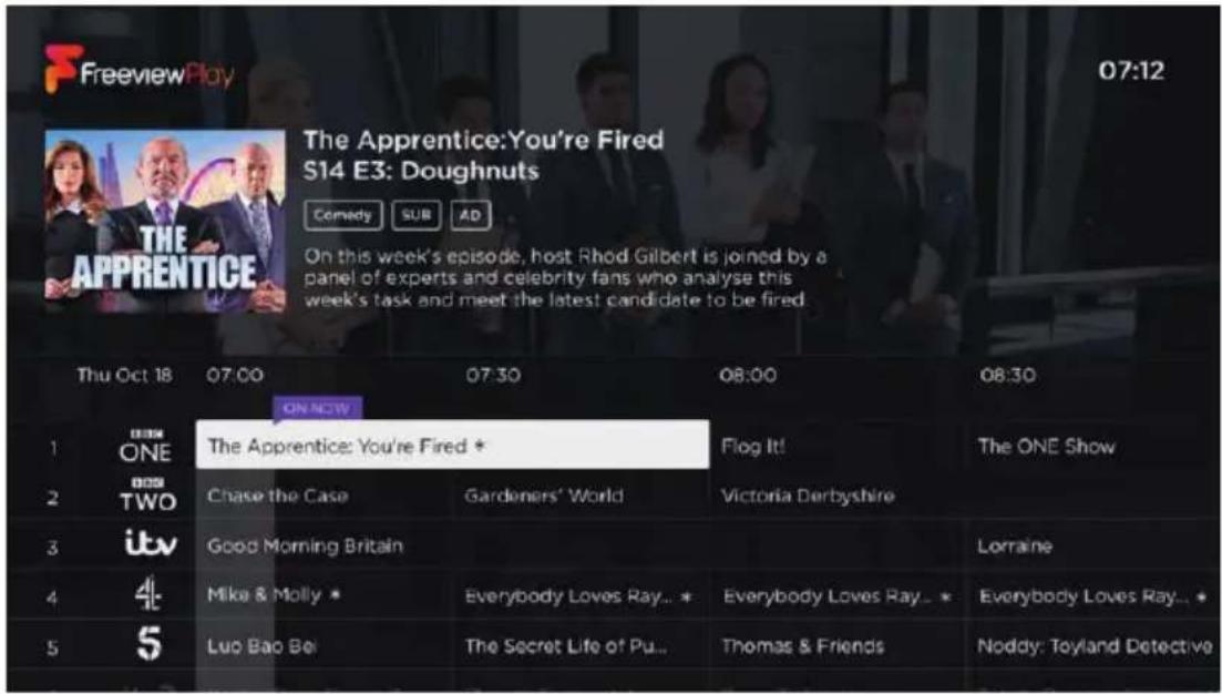 Freeview Play 07:12 THE APPRENTICE The Apprentice:You're Fired S14 E3: Doughnuts Comedy SUB AD On this week's episode, host Rhod Gilbert is joined by a panel of experts and celebrity fans who analyse this week's task and meet the latest candidate to be fired. Thu Oct 18 07:00 07:30 08:00 08:30 ON NO…