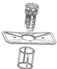 Technical line drawing of a mechanical component assembly (no text or symbols)