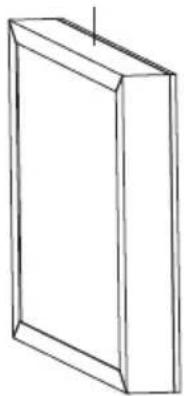 Simple line drawing of a rectangular box with a vertical line above it (no text or symbols)