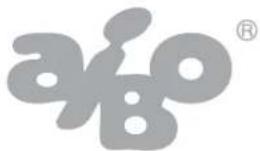 Abstract gray logo design with stylized 'a' and 'b' shapes (no text or symbols)
