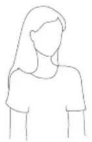Simple line drawing of a person's head and shoulders (no text or symbols)
