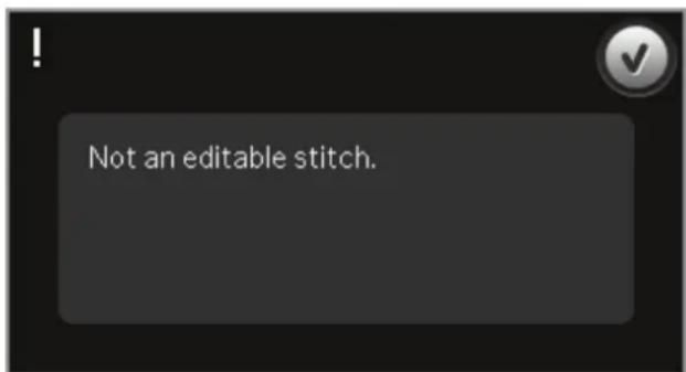 Not an editable stitch.