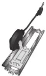 3D rendering of an electronic component with a cable and connector (no visible text or symbols)