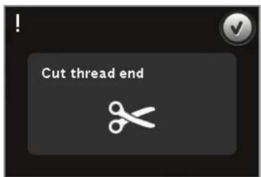 Cut thread end