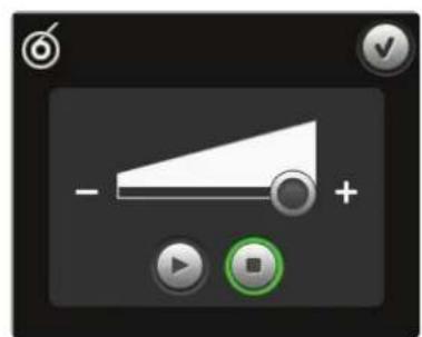 User interface panel with playback controls and play buttons (no readable text or symbols)