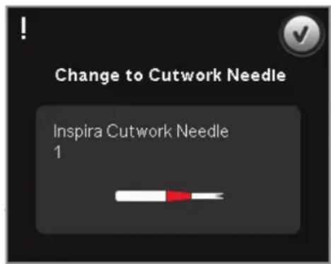 Change to Cutwork Needle Inspira Cutwork Needle 1