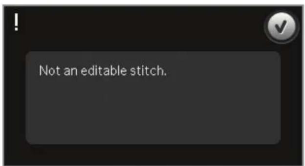Not an editable stitch.