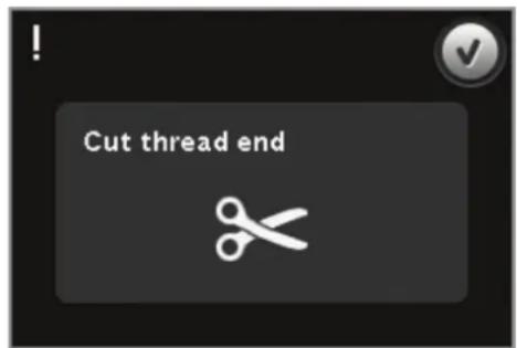 Cut thread end