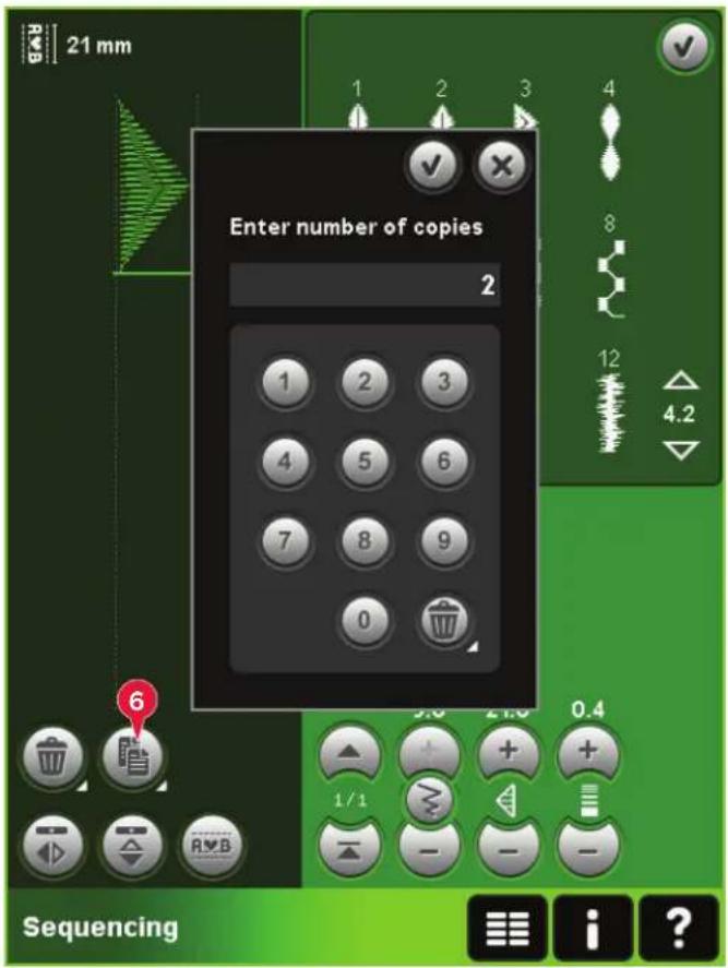 21 mm Enter number of copies 2 1 2 3 4 1 2 3 4 5 6 7 8 9 0 6 3.0 21.0 0.4 1/1 - - - - Sequencing