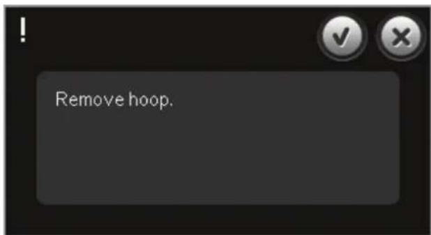 Remove hoop.