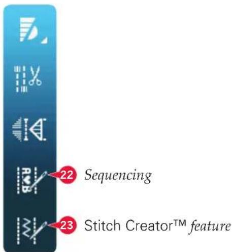 22 Sequencing 23 Stitch Creator™ feature