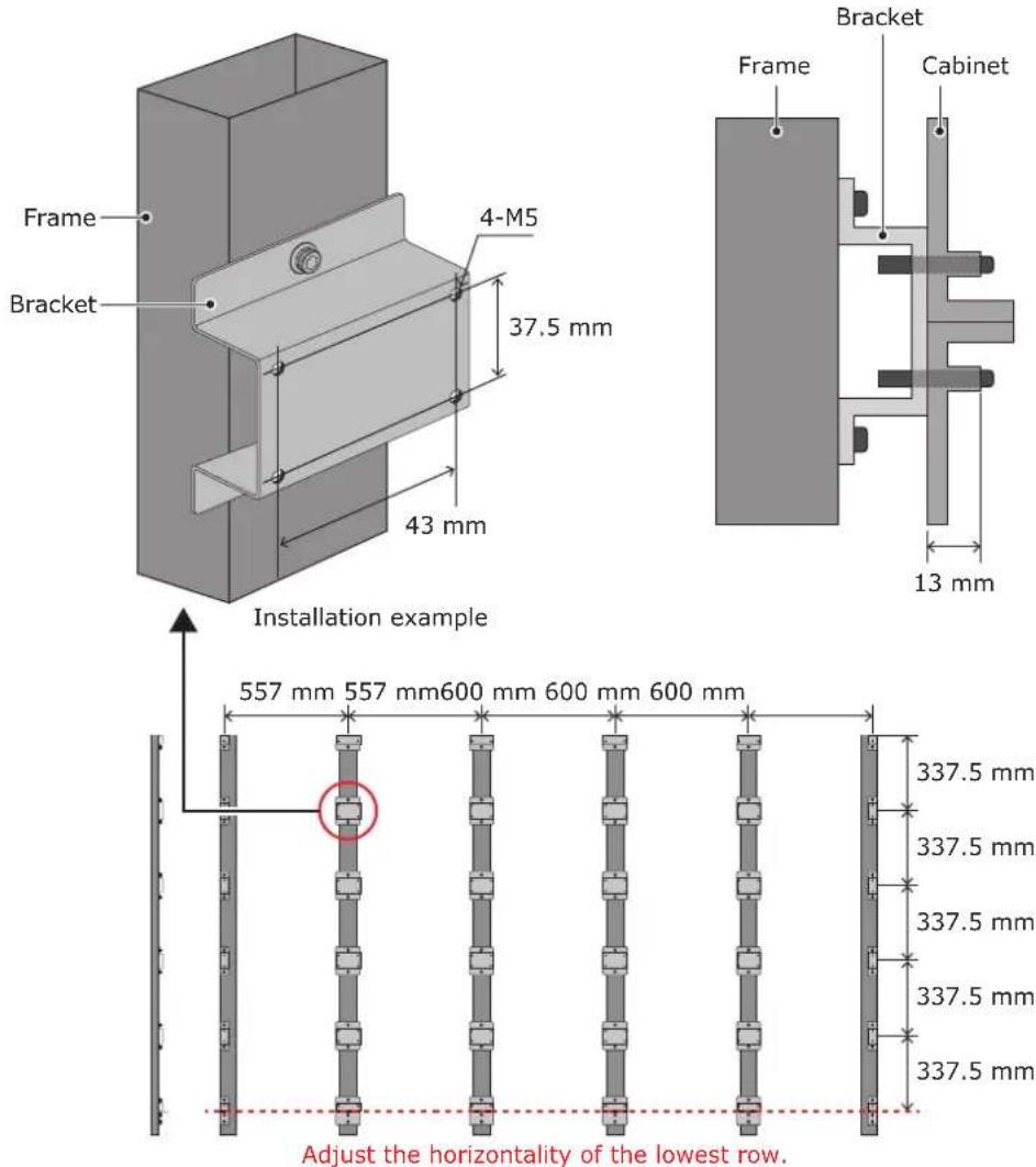 SHARP LD-E151 - Installation without a frame set - 1