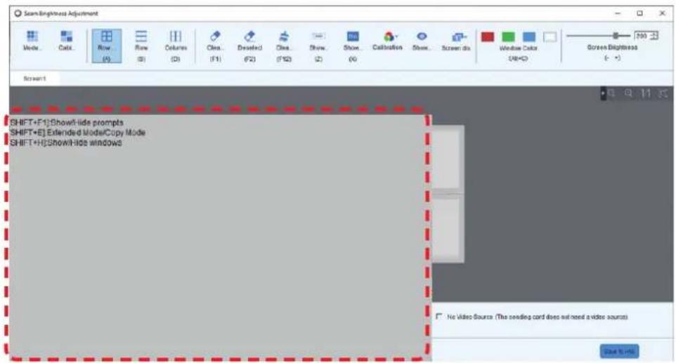 Scan Brightness Adjustment View... Ctrl... Row (A) Row (B) Columns (C) Class (F1) Deseed (F2) Class (F3) Show (G) Show (G) Calibration Show Screen dia Window Color (AB+C) Screen Brightness (- -) Scream1 SHIFT+F1:Show Fiji-side prompts SHIFT+E] Extended Model/Copy Mode SHIFT+F0:Show Fiji-side windows…