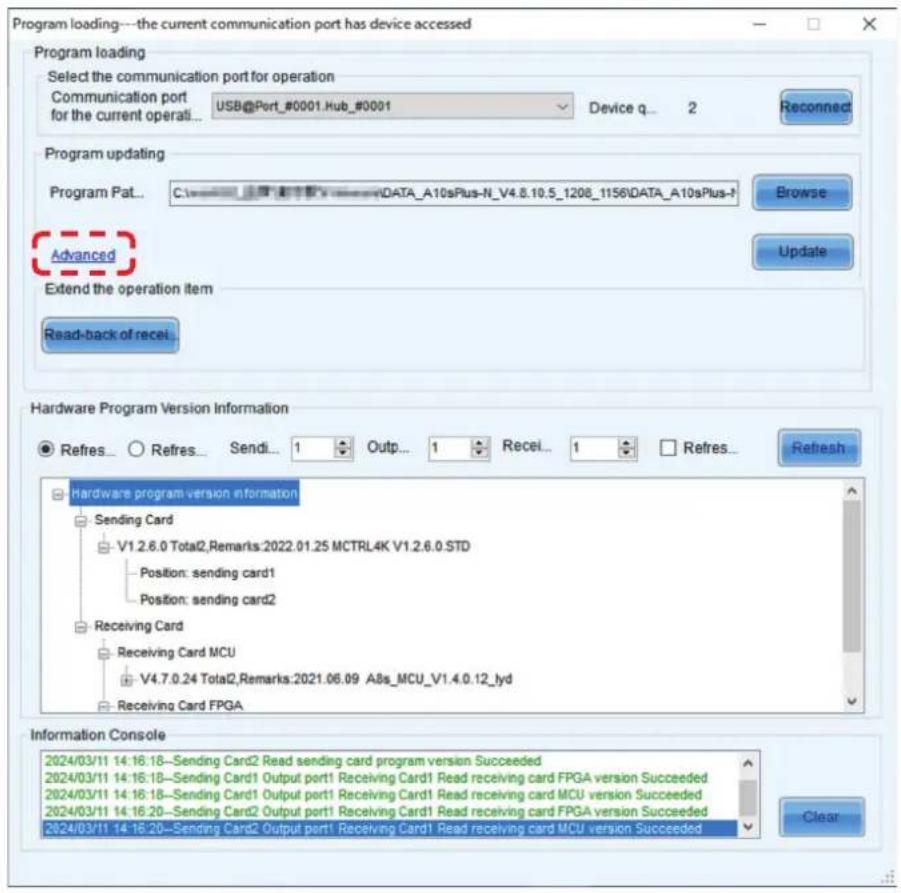 Program loading—the current communication port has device accessed Program loading Select the communication port for operation Communication port for the current operati... USB@Port_#0001.Hub_#0001 Device q... 2 Reconnect Program updating Program Pat... C:\DATA_A10sPlus-N_V4.8.10.5_1208_1156\DATA_A1…