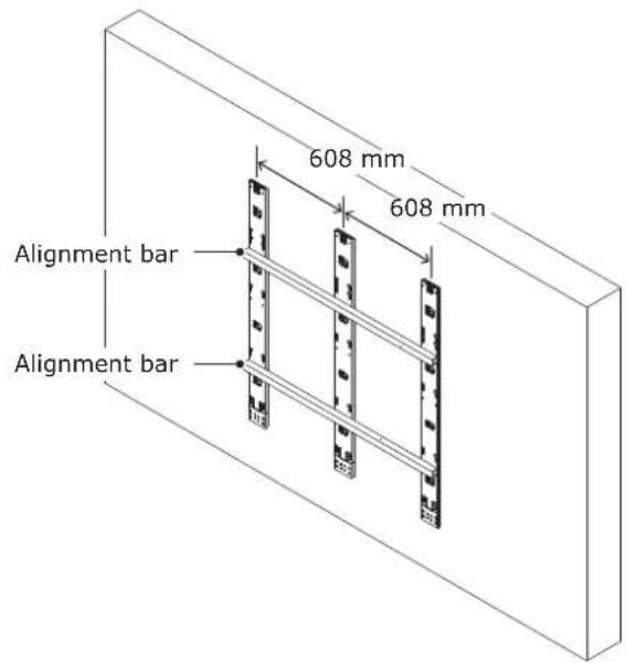 608 mm 608 mm Alignment bar Alignment bar