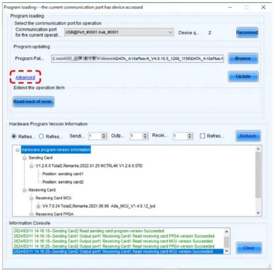Program loading---the current communication port has device accessed Program loading Select the communication port for operation Communication port for the current operati... USB@Port_#0001.Hub_#0001 Device q... 2 Reconnect Program updating Program Pat... C:\DATA_A10sPlus-N_V4.8.10.5_1206_1156\DATA_…