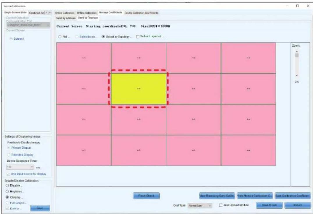 Screen Calibration Single Screen Mode Combined Sc.1 Current Operation Command of Port Beginner: 100000x2000 Current Screen Screen1 Current Screen Starting coordinateX=0, Y=0 Size1920W×1080K Full Select by pin Select by Topology Select operator... Zoom: 0.5 Settings of Displaying Image Position to Di…