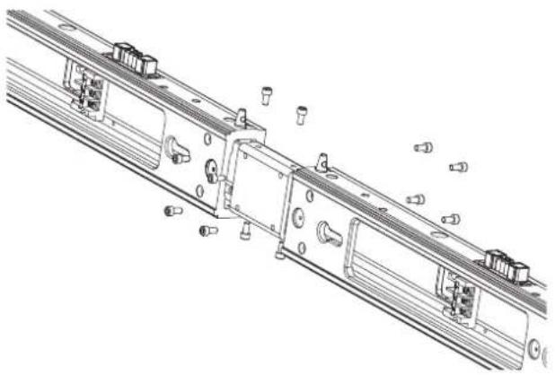 Technical line drawing of a mechanical assembly with exploded view (no text or symbols)