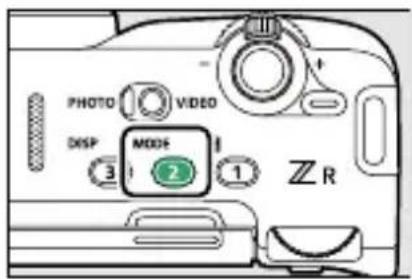 PHOTO VIDEO DISP MODE 3 2 1 Z R