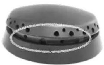ILVE PDI106NE3 - - Positioning placement of the burners - 3