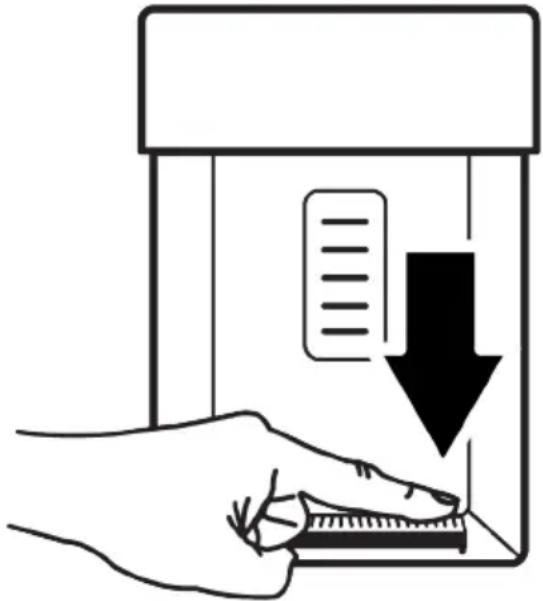 Diagram showing a hand using a ruler to press down a document with a downward arrow, indicating text compression or filtering.