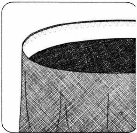 Cross-sectional illustration of layered material with visible grain structure (no text or symbols)