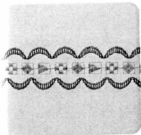 Abstract wavy line pattern with repeating geometric motifs (no text or symbols)