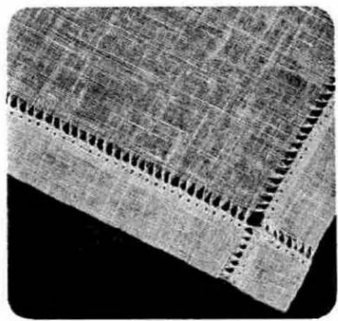 Close-up of a textured fabric or carpet with grid patterns and a dark border (no visible text or symbols)