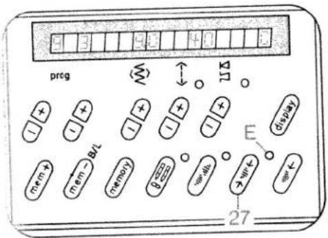 prog BRL mem+ mem- memory 27 E display + - + - + - + - + - + - + - + - + - + - + - + - + -