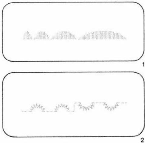 Two rectangular panels with abstract line patterns, no text or symbols present