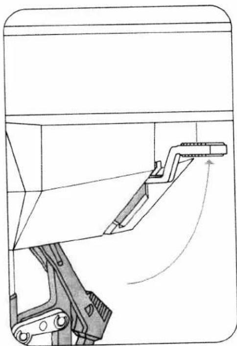 Technical line drawing of a mechanical assembly with no visible text or symbols
