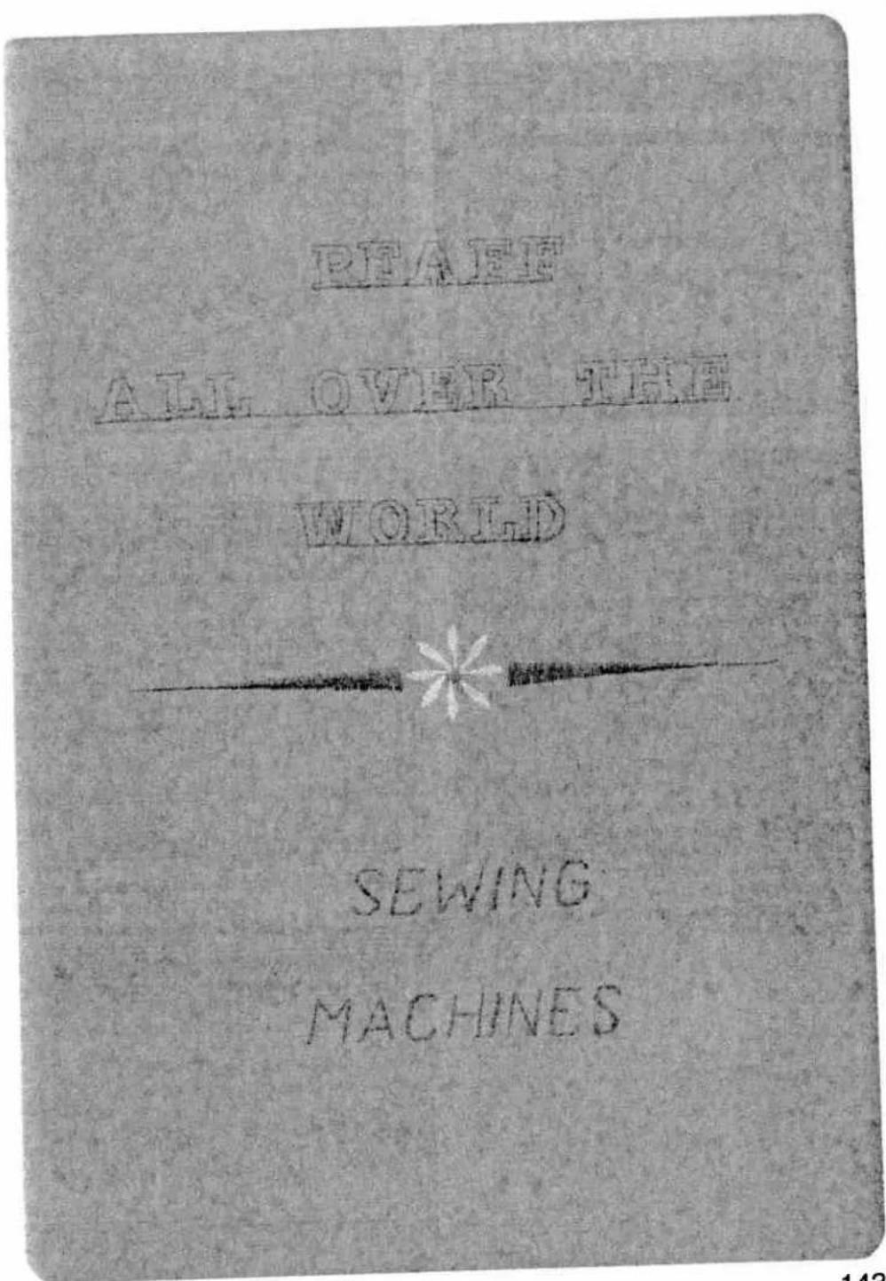 PEAEE ALL OVER THE WORLD SEWING MACHINES