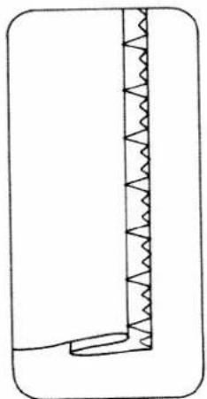 Simple line drawing of a vertical spring inside a rectangular frame (no text or symbols)