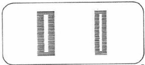 Two vertical striped rectangular shapes inside a rounded rectangle (no text or symbols)