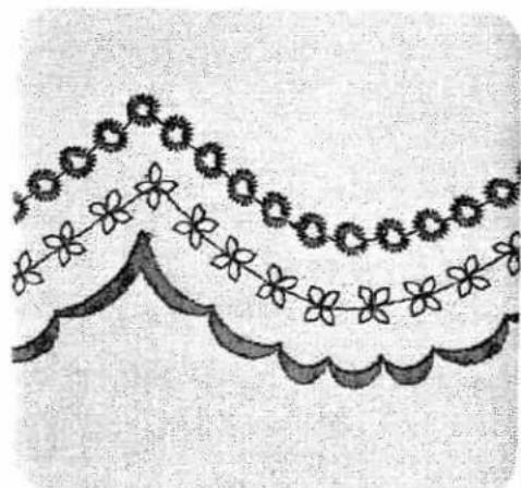 Decorative floral border with scalloped edges and circular motifs (no text or symbols)
